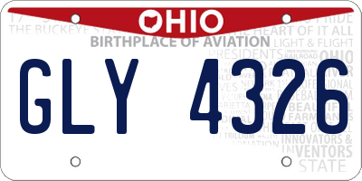 OH license plate GLY4326