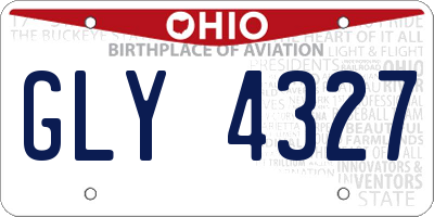 OH license plate GLY4327