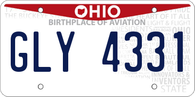 OH license plate GLY4331