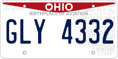 OH license plate GLY4332