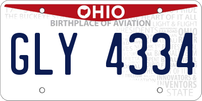 OH license plate GLY4334