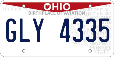 OH license plate GLY4335