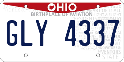 OH license plate GLY4337