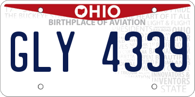 OH license plate GLY4339
