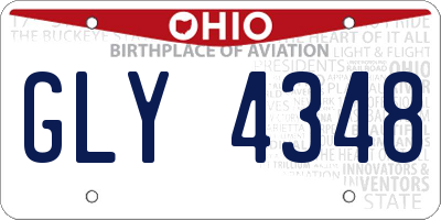 OH license plate GLY4348