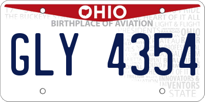 OH license plate GLY4354