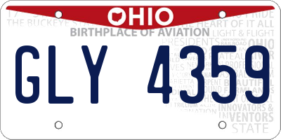 OH license plate GLY4359