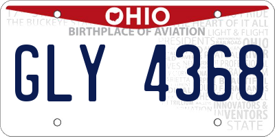 OH license plate GLY4368