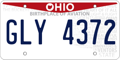 OH license plate GLY4372