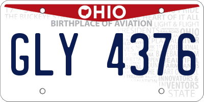 OH license plate GLY4376