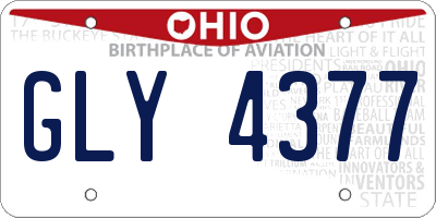 OH license plate GLY4377