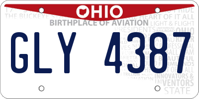 OH license plate GLY4387