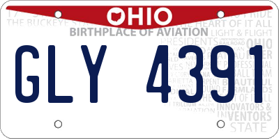 OH license plate GLY4391