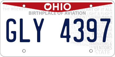 OH license plate GLY4397
