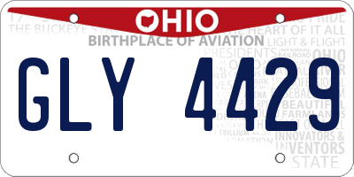 OH license plate GLY4429