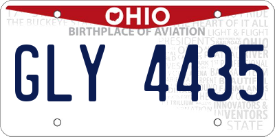 OH license plate GLY4435