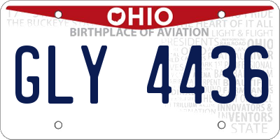 OH license plate GLY4436