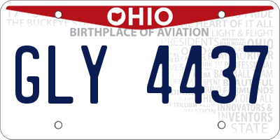 OH license plate GLY4437