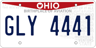 OH license plate GLY4441