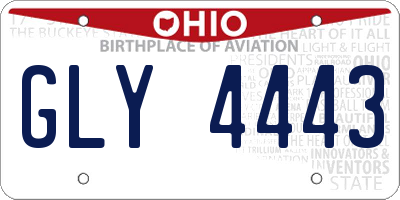 OH license plate GLY4443