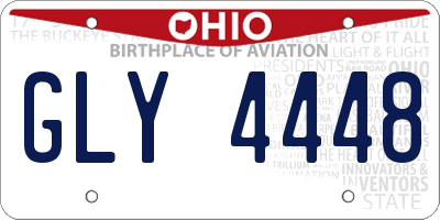 OH license plate GLY4448