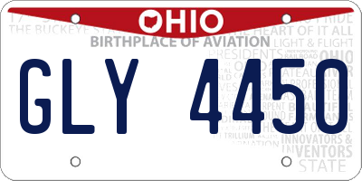 OH license plate GLY4450