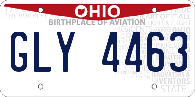 OH license plate GLY4463