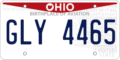 OH license plate GLY4465