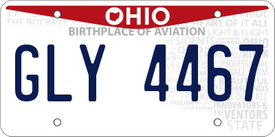 OH license plate GLY4467
