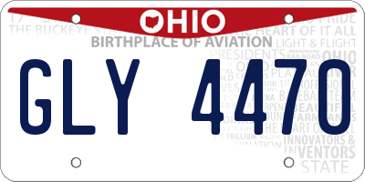 OH license plate GLY4470