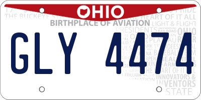 OH license plate GLY4474