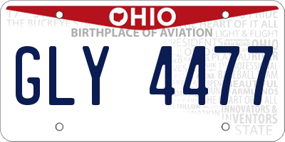 OH license plate GLY4477
