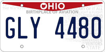OH license plate GLY4480