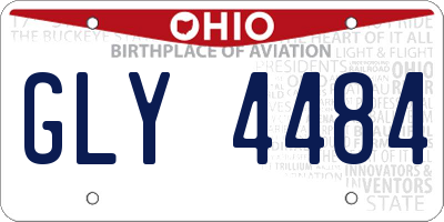 OH license plate GLY4484