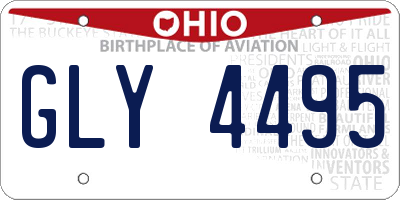 OH license plate GLY4495