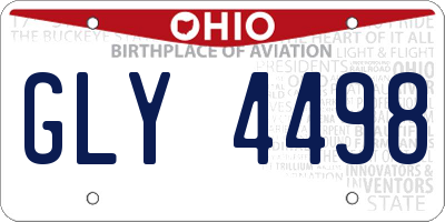 OH license plate GLY4498
