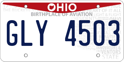 OH license plate GLY4503