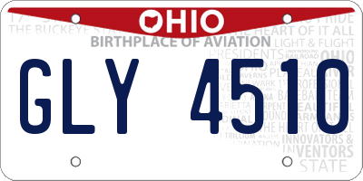OH license plate GLY4510