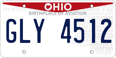 OH license plate GLY4512