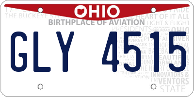 OH license plate GLY4515