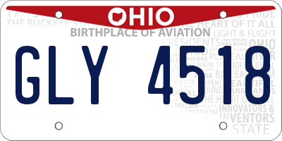 OH license plate GLY4518