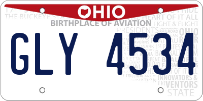 OH license plate GLY4534