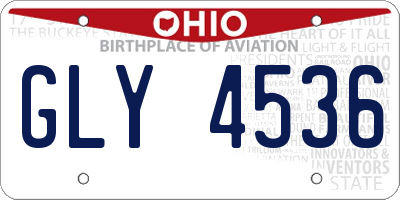 OH license plate GLY4536