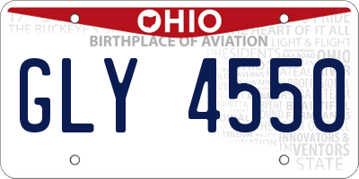OH license plate GLY4550