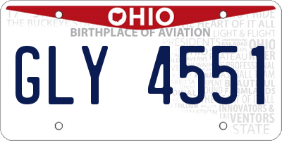 OH license plate GLY4551
