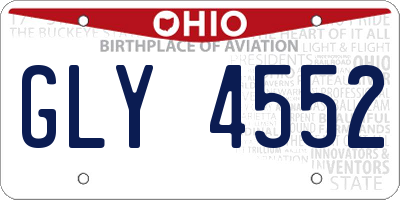 OH license plate GLY4552