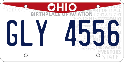OH license plate GLY4556