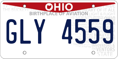 OH license plate GLY4559