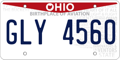 OH license plate GLY4560