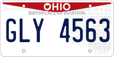 OH license plate GLY4563